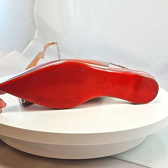 Christian Louboutin Hot Chickita Sling Leather Slingback Flats Size 39 - Picture 16 of 17